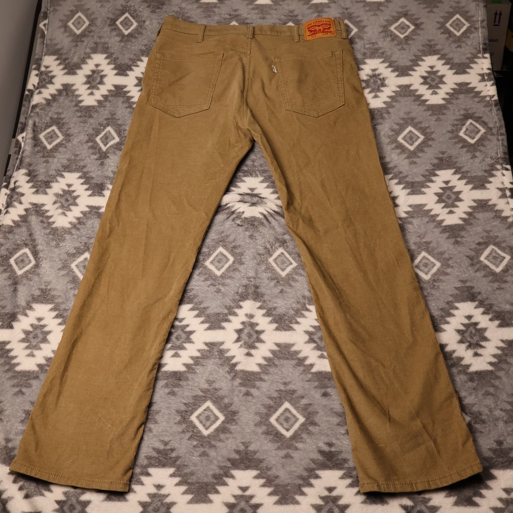 Levis 514 Straight Fit Corduroy Pants Tan Khaki Mens W38 L34
